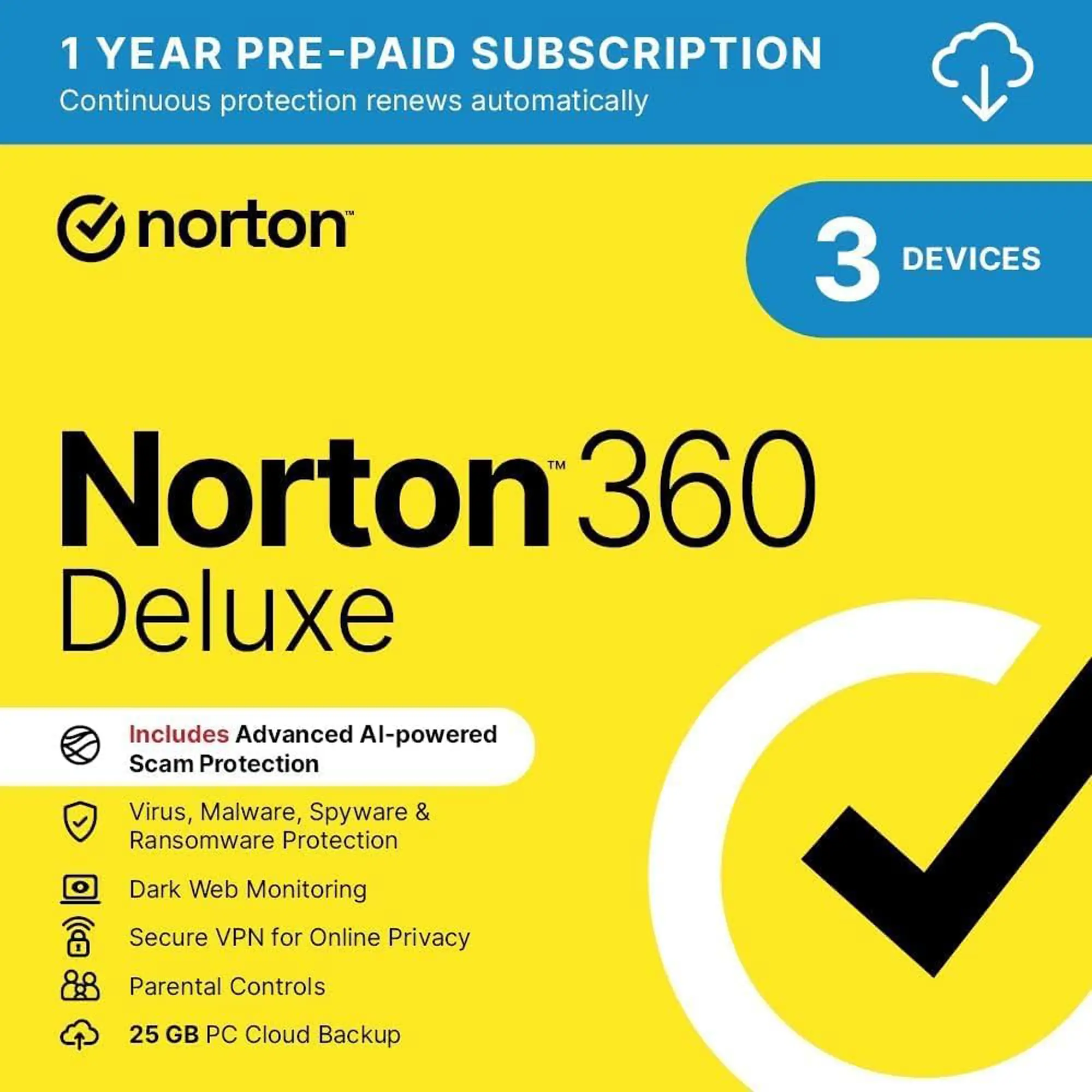 Norton 360 Deluxe - Licenta Digitala 3 PC valabilitate 1 an